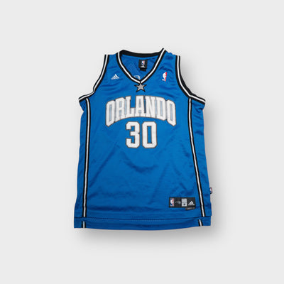 Adidas blue Orlando Magic basketball jersey featuring Arroyo number 30 on the front