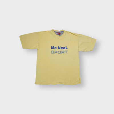 Mc Neal Sport T-Shirt in yellow featuring a central logo print across the chest.
