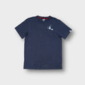 The North Face T-Shirt in heather blue with an embroidered snorkeler on the chest pocket.