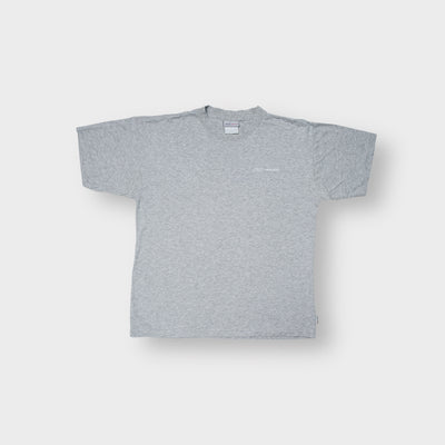 Reebok short sleeve T-Shirt in grey with a small white embroidered logo on the chest