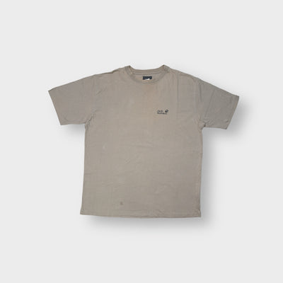 Jack Wolfskin T-Shirt in beige with a small chest logo and large back paw print