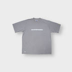 Adidas T-Shirt in grey featuring a reflective chest bar with small equipment logo