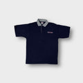 Expo 2000 navy blue polo shirt with grey collar and embroidered chest logo