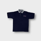 Expo 2000 navy blue polo shirt with grey collar and embroidered chest logo