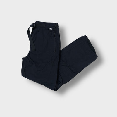 Black Nike 2in1 trackpants with integrated waist belt and small swoosh tab
