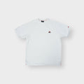 Adidas T-Shirt in white with small red embroidered logo on the chest