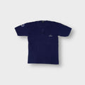 Adidas navy blue Henley T-Shirt with embroidered logo and Olympic sleeve patch