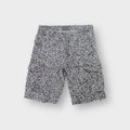 Levi's grey cargo shorts featuring a pixelated digital camouflage print design