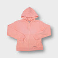Nike zip hoodie in orange featuring embroidered 6453 detail on the lower hem