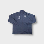 Grey Adidas DFB track jacket with embroidered Deutscher Fußball-Bund eagle crest