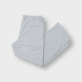 Grey Lacoste pinstripe trousers featuring an embroidered crocodile logo on the back waist tab