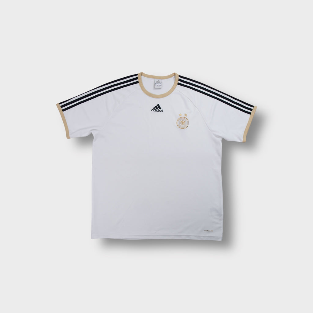 Adidas DFB 2012 white football shirt with gold collar trim and Deutscher Fußball-Bund crest