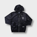 Adidas shiny black Chile 62 track jacket featuring an embroidered trefoil logo