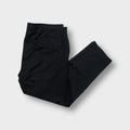 Ralph Lauren suit pants in black featuring a geometric patterned waistband lining.