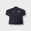 Dark grey Adidas Germany track jacket with yellow DFB eagle emblem on chest