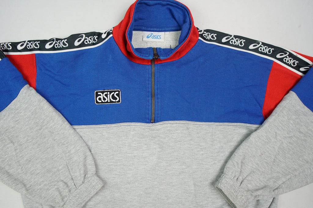 Vintage Asics Half-Zip Sweater | XL