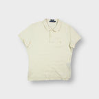 Ralph Lauren polo shirt in pale yellow with embroidered logo on the chest