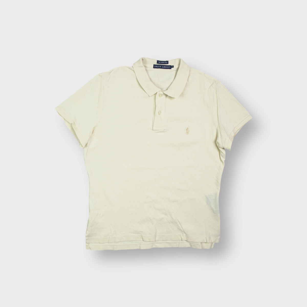 Ralph Lauren polo shirt in pale yellow with embroidered logo on the chest