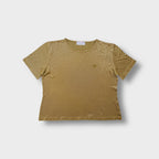 Burberry T-Shirt in mustard with a small embroidered logo on the chest