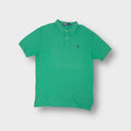 Ralph Lauren polo shirt in green with small dark chest logo embroidery