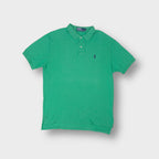 Ralph Lauren polo shirt in green with small dark chest logo embroidery