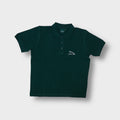 Jaguar dark green polo shirt featuring white embroidered emblem on left chest