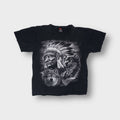 Hero Buff T-Shirt in black featuring a Native American chief and wolf front print