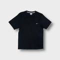 Nike black crew-neck T-Shirt with a small white embroidered swoosh on the left chest.