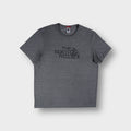 The North Face T-Shirt in heather grey with a dark raised logo print across the chest