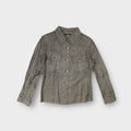 C.P. Company long-sleeve shirt in brown featuring two front buttoned chest pockets