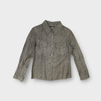 C.P. Company long-sleeve shirt in brown featuring two front buttoned chest pockets