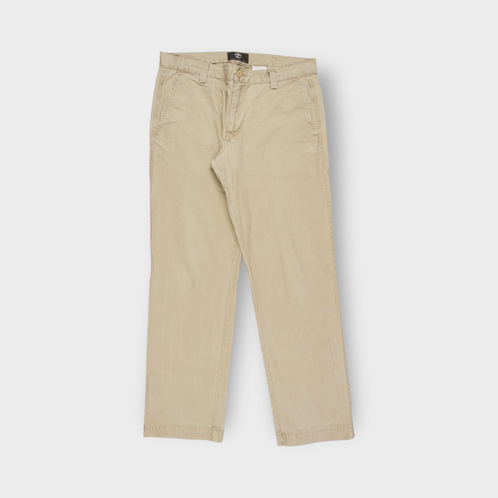Timberland beige trousers with straight legs and side slant pockets