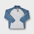 Nike blue and grey track jacket with Just Do It print on the sleeve