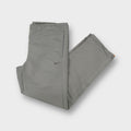Nike khaki trackpants with embroidered swoosh and olive green leg stripe detail