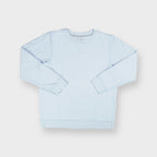 Nike crewneck sweater in light blue with small white embroidered swoosh on chest