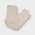 Nike SB beige ripstop cargo trousers featuring large side flap pockets and adjustable hem ties