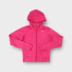 Pink Nike ACG zip hoodie with small printed logo on the chest