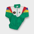 Green Sprint tracksuit set with full-zip jacket featuring Uri Adventures embroidered patch.