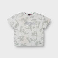 Nike T-Shirt in white with a light grey geometric pattern and central Air logo