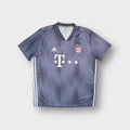 Adidas FC Bayern grey football jersey with Parley hem tab and embroidered club crest