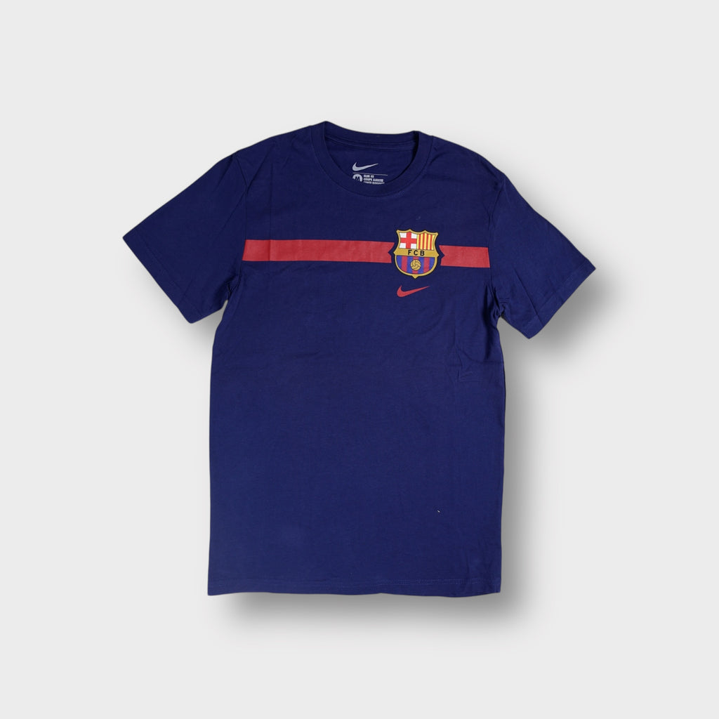 Nike FC Barcelona T-Shirt in blue with red chest stripe and crest