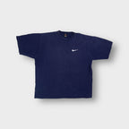Vintage Nike navy blue T-Shirt with small white embroidered swoosh on chest