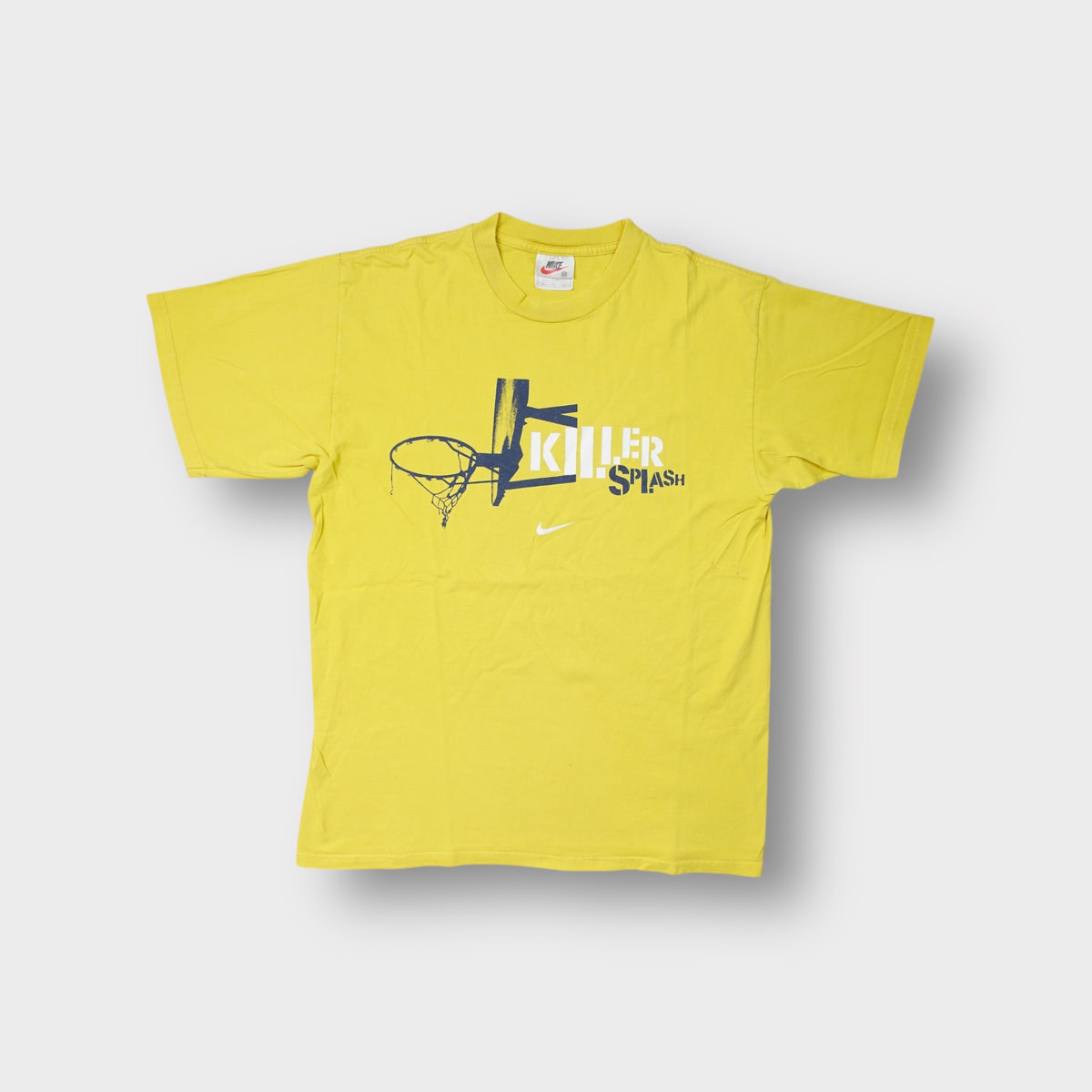 Yellow Nike basketball T-Shirt with Killer Splash hoop print across the chest