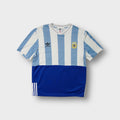 White and blue striped Adidas Argentina shirt with AFA crest and number 10 print