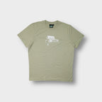 Land Rover T-Shirt in beige featuring a white Defender vehicle print on the front