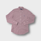 Ralph Lauren button-up shirt in red check pattern with an embroidered pony on the chest.