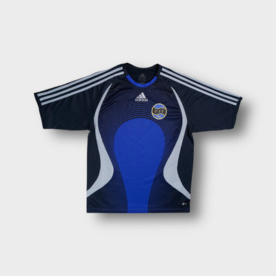 Blue Adidas Hagunda IF floorball jersey with club crest and embroidered chest logo