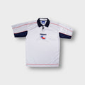 Umbro Chile national team football shirt in white with navy collar and chest emblem