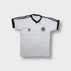 White Adidas DFB training shirt with black collar and Deutscher Fußball-Bund crest