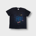 Nike T-Shirt in navy blue featuring a city street graphic across the front